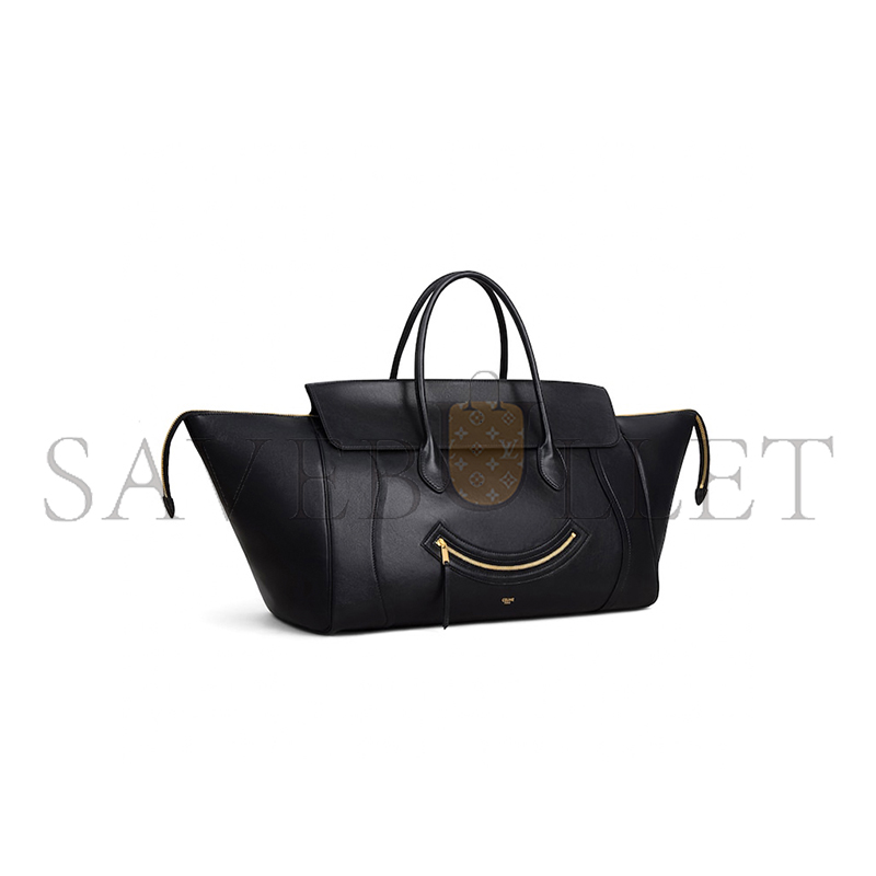 CELINE LARGE SMILING NEW LUGGAGE IN SUPPLE SHINY LAMBSKIN 123683GW2.38NO (44*27*20cm)